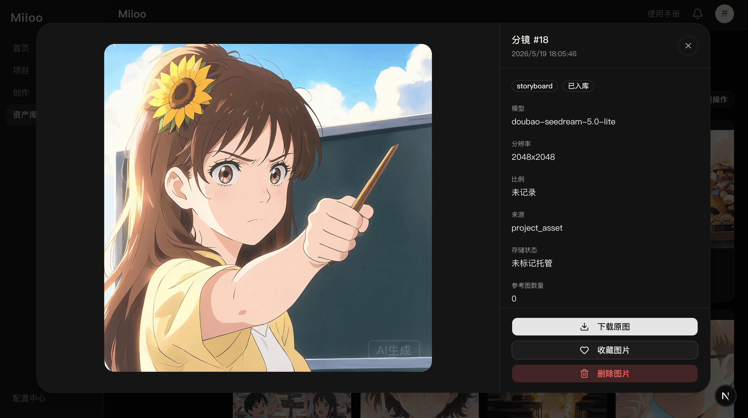 MiiOO AGIC 1.0 资产库页面